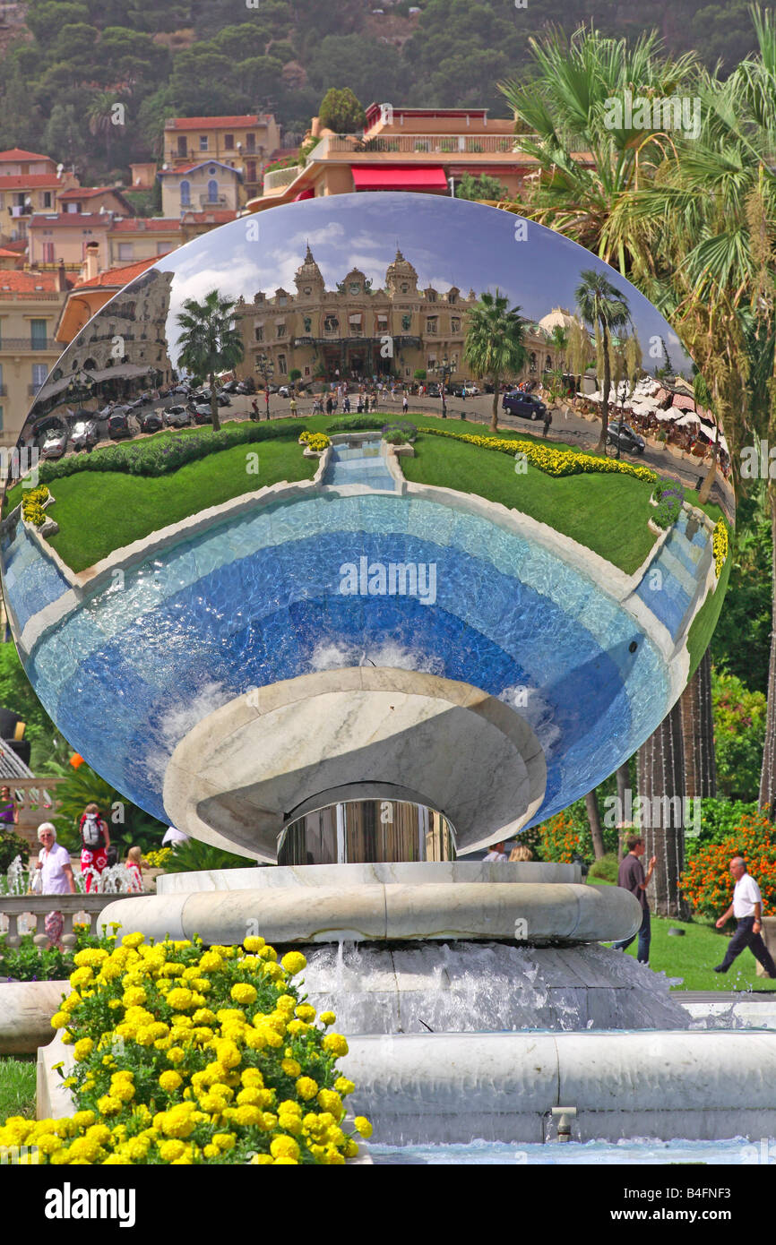 Reflet de Casino de Monte Carlo, Monaco Banque D'Images