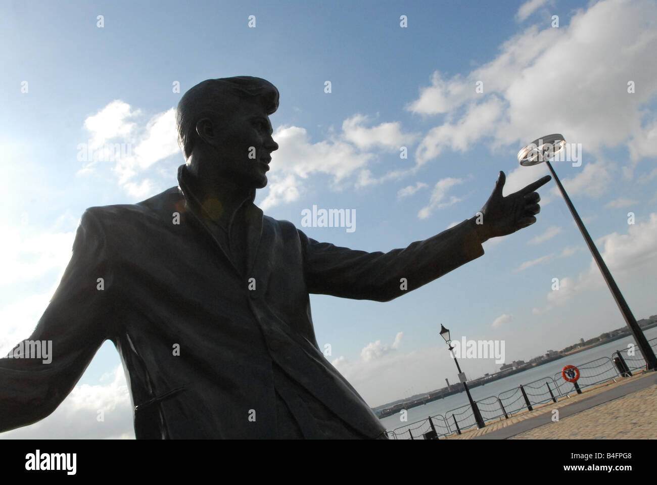Billy Fury Statue, Albert Docks Banque D'Images