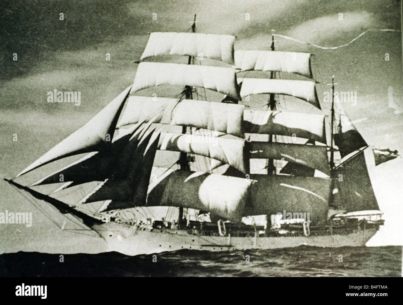 Le SV Glenlee navire toutes voiles dehors vers 1950 Banque D'Images