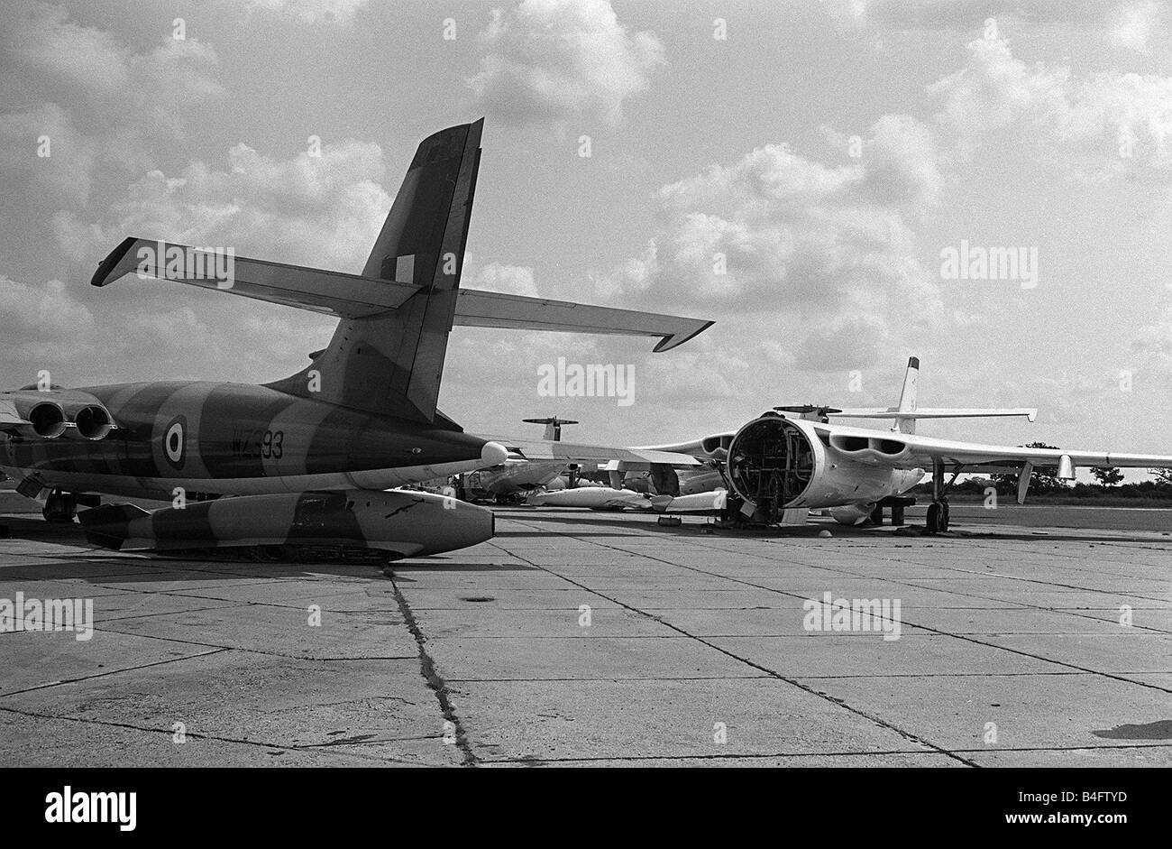 Vickers avion Valliant Rebuté Août 1965 bombardiers Vickers Valliant V réside dans leur cimetière avion étant brisés et mis au rebut après avoir été retiré du service avec la Royal Air Force Banque D'Images