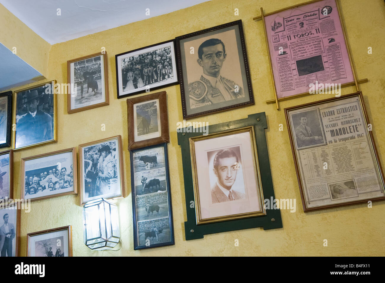 Cordoba Espagne photographies et souvenirs de Cordoue, né torero Manuel Laureano Rodríguez Sánchez connu comme Manolete Banque D'Images