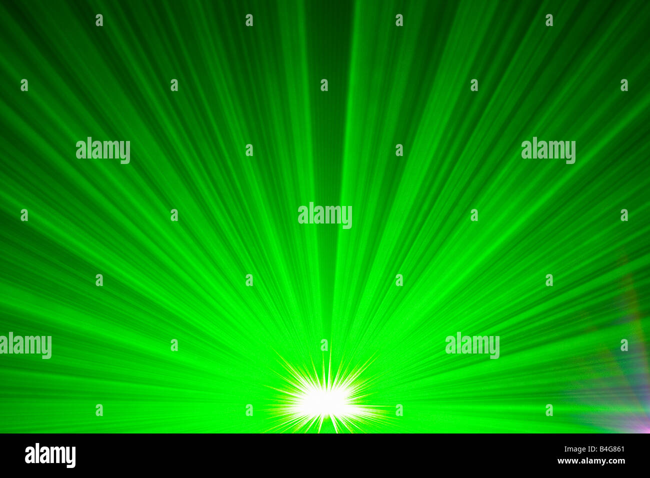 La lumière laser vert Banque D'Images