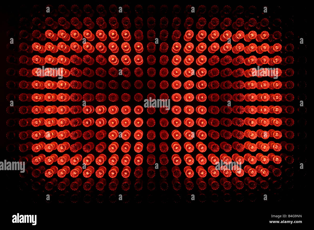 Rendez-vous signer illuminée en lumières Banque D'Images