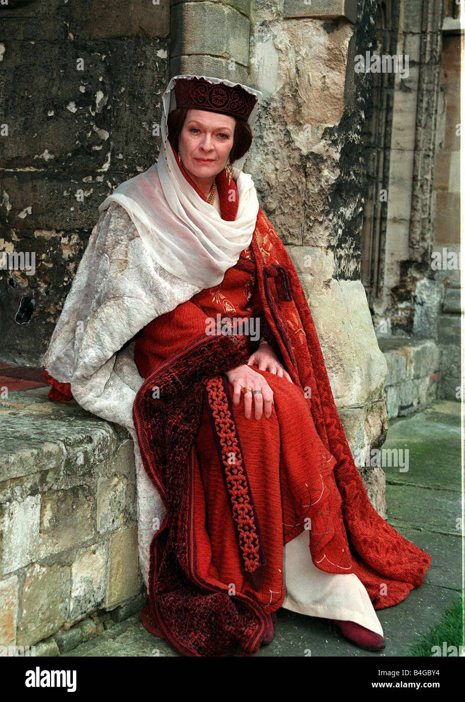 Janet Suzman actrice de Hildegarde de Bingen un costume de la BBC le théâtre comme la marquise d'Starde Banque D'Images