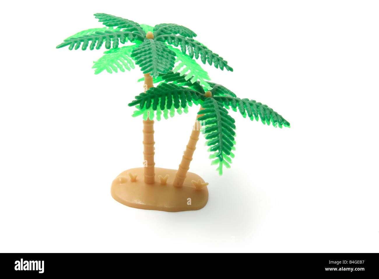 Palmier en plastique miniature Banque D'Images