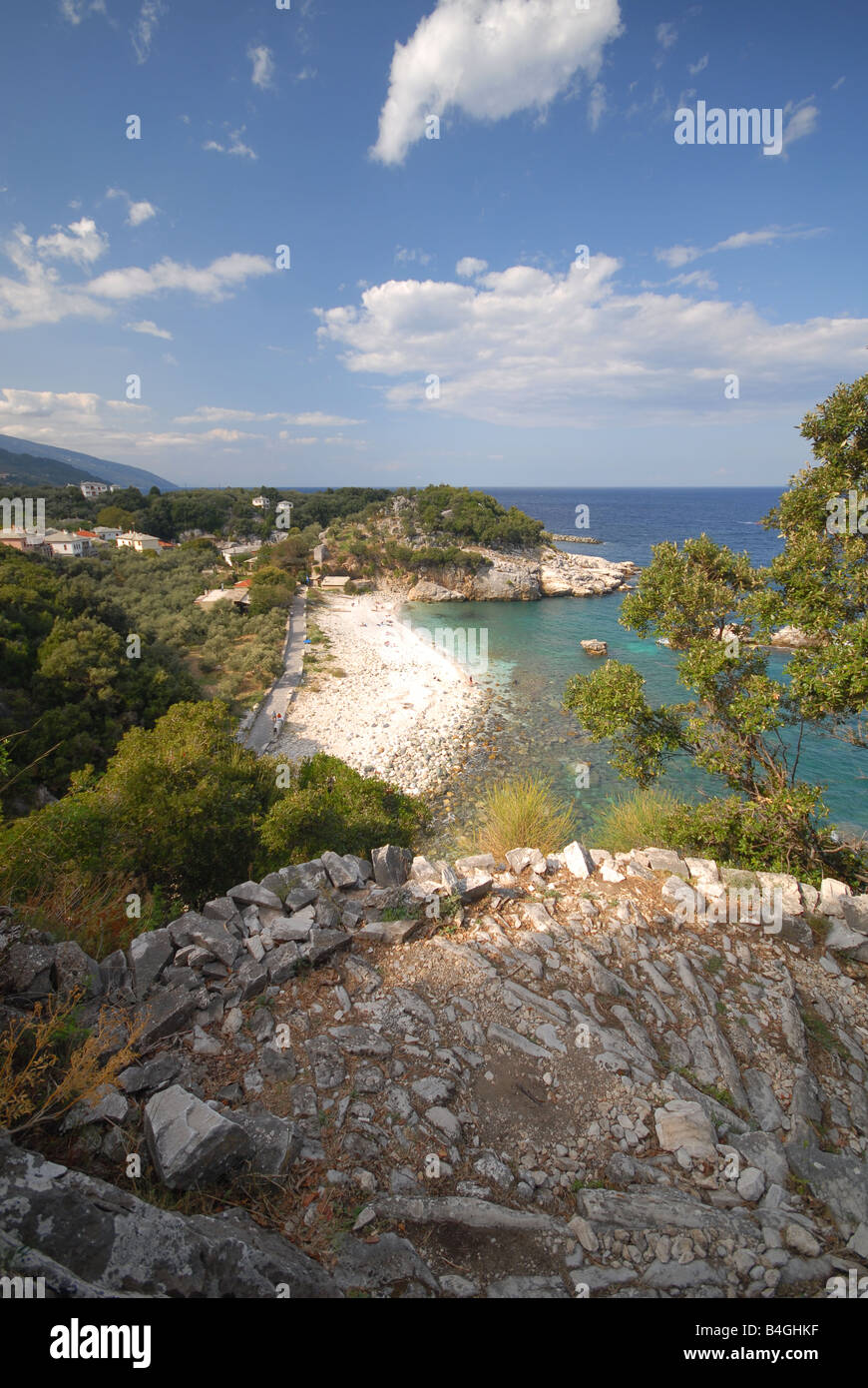 La Grèce. La péninsule de Pelion. La plage de Damouchari. Banque D'Images