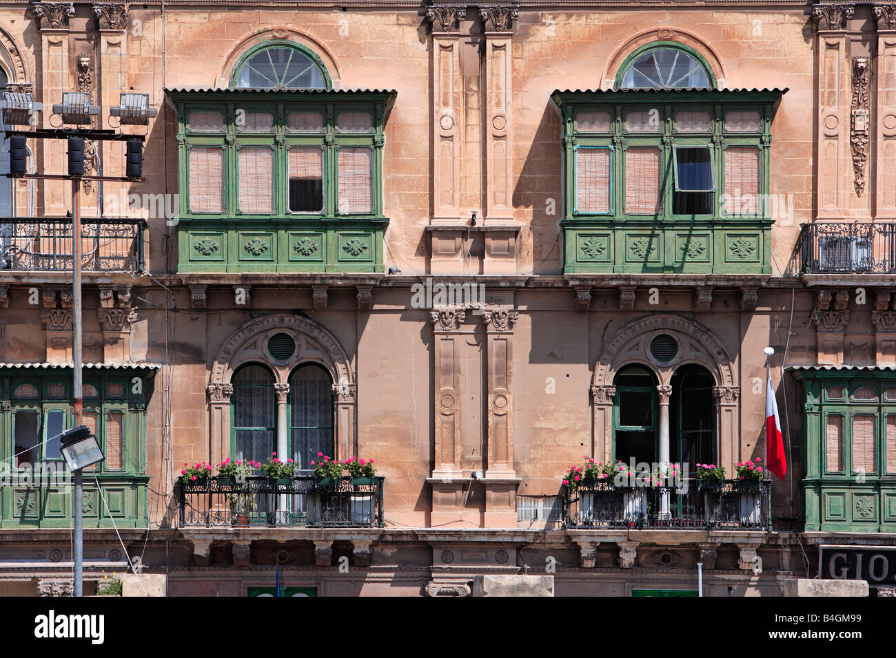 L'architecture traditionnelle Malte, La Valette, Malte Banque D'Images