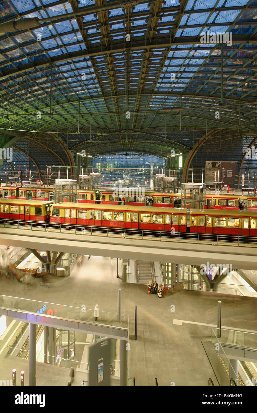 La gare centrale de Berlin, Allemagne Banque D'Images