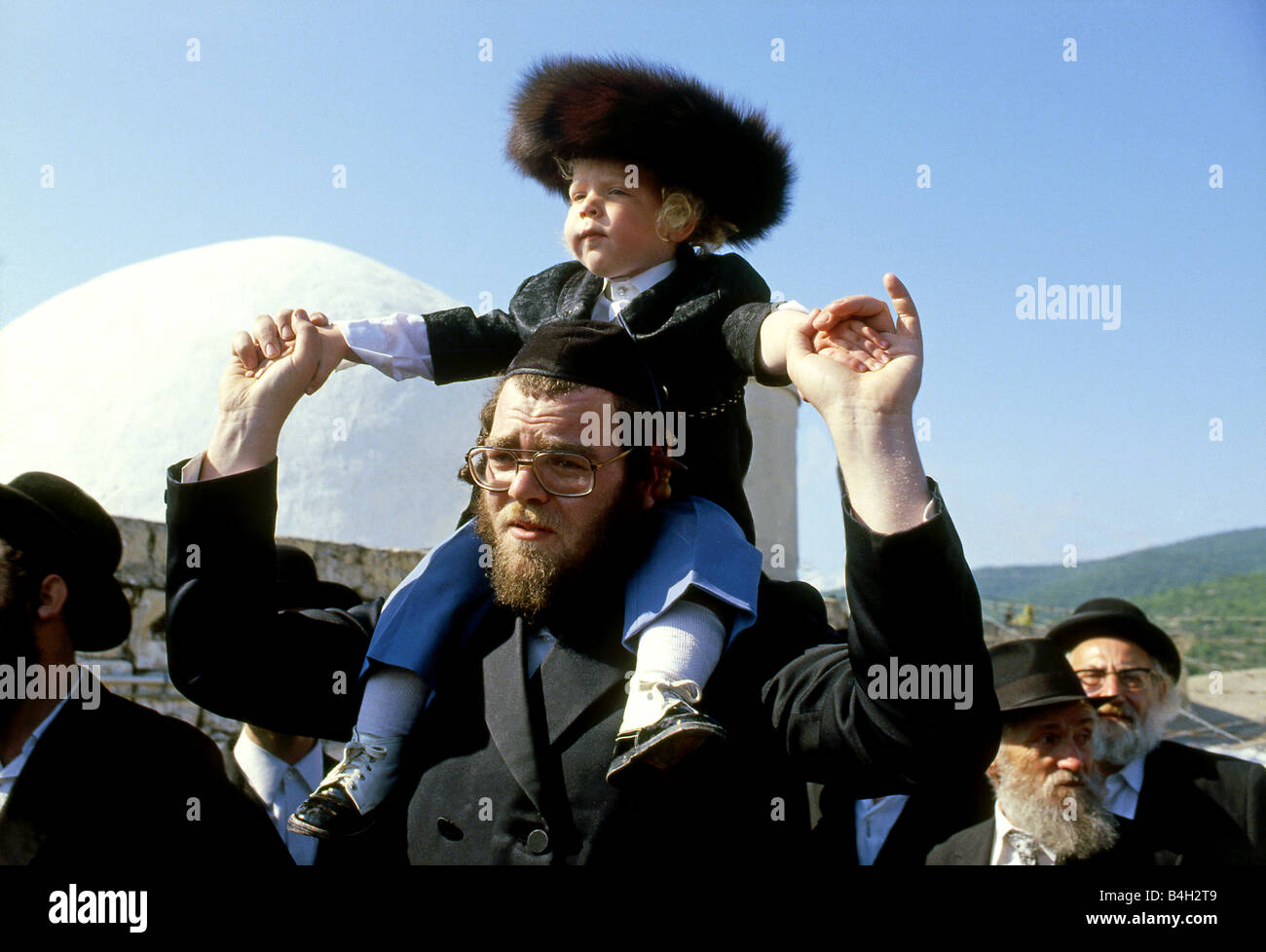 Dans la danse Halake Meron lors de Lag Baomer Banque D'Images