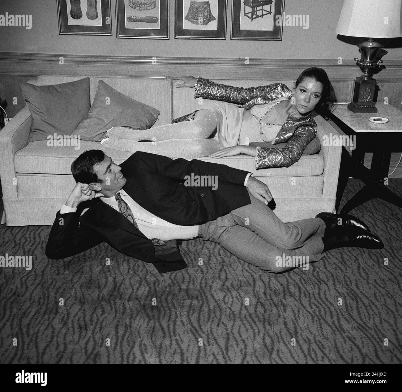 Film sur le service secret de Sa Majesté 1968 George Lazenby de James Bond 007 avec Diana Rigg Banque D'Images