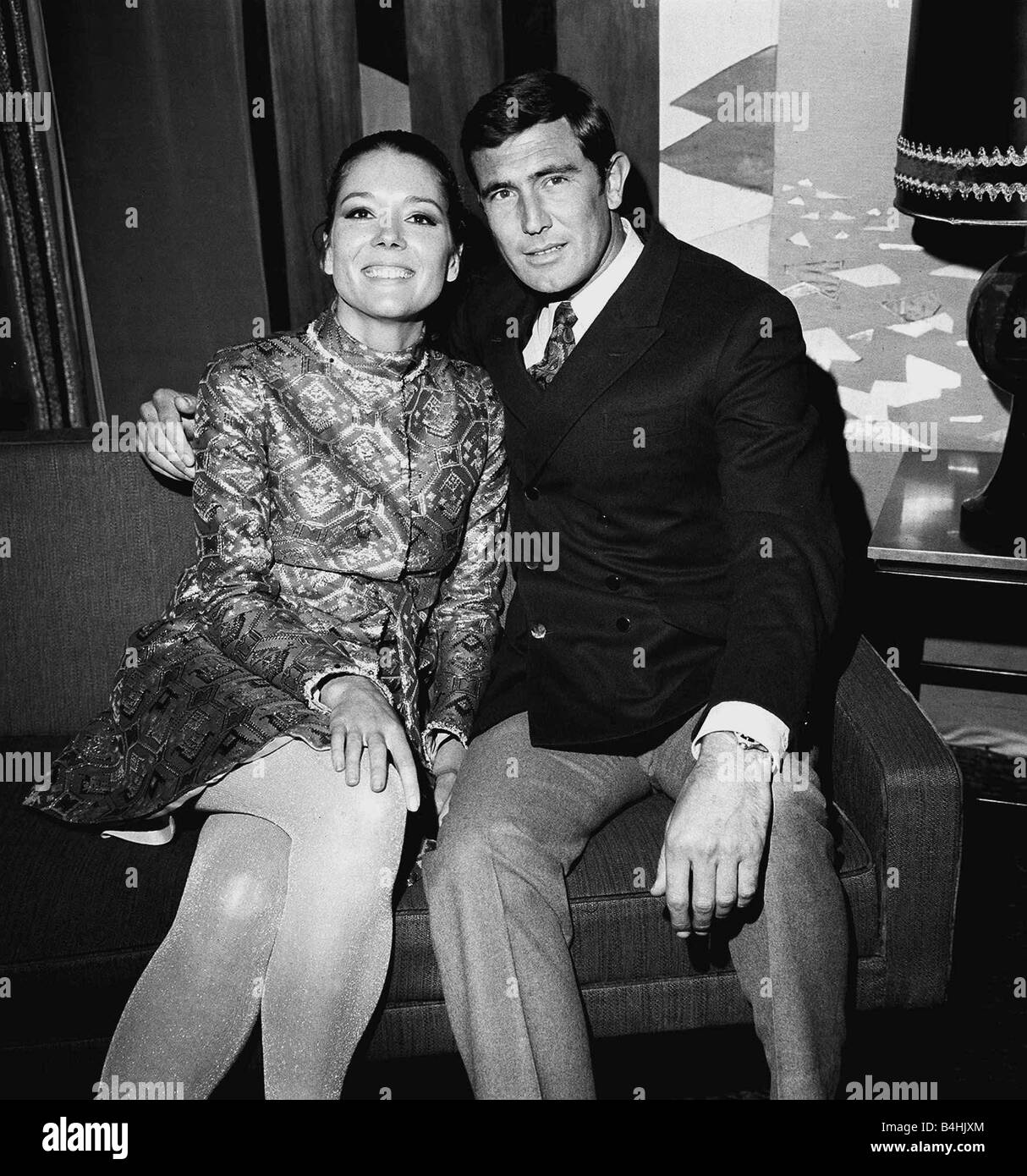 Film sur le service secret de Sa Majesté 1968 George Lazenby de James Bond 007 avec Diana Rigg Banque D'Images