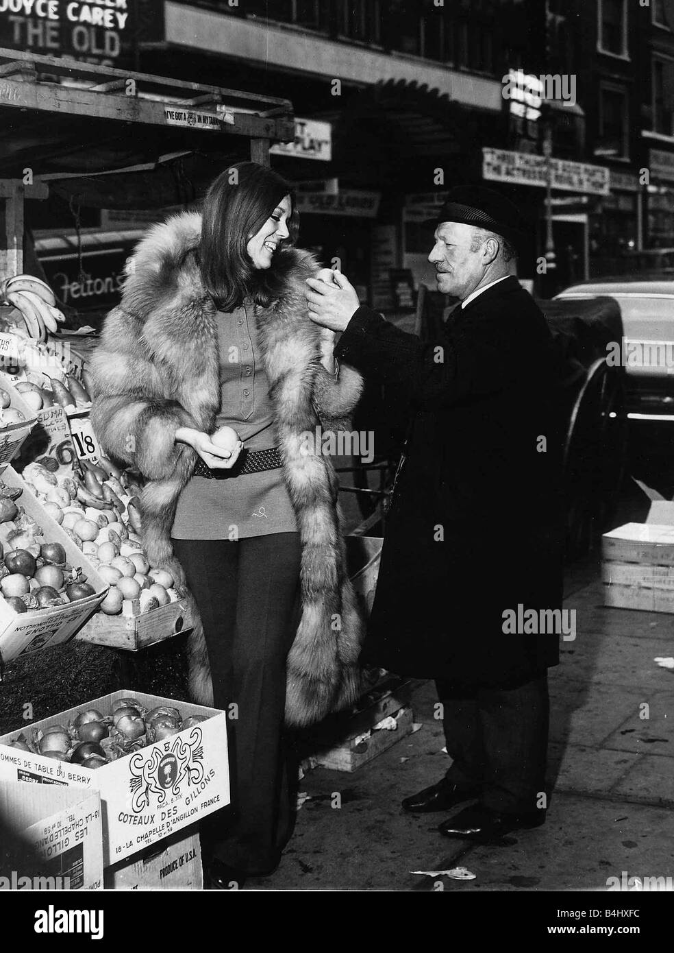 L'actrice Diana Rigg dans London 1970 Banque D'Images
