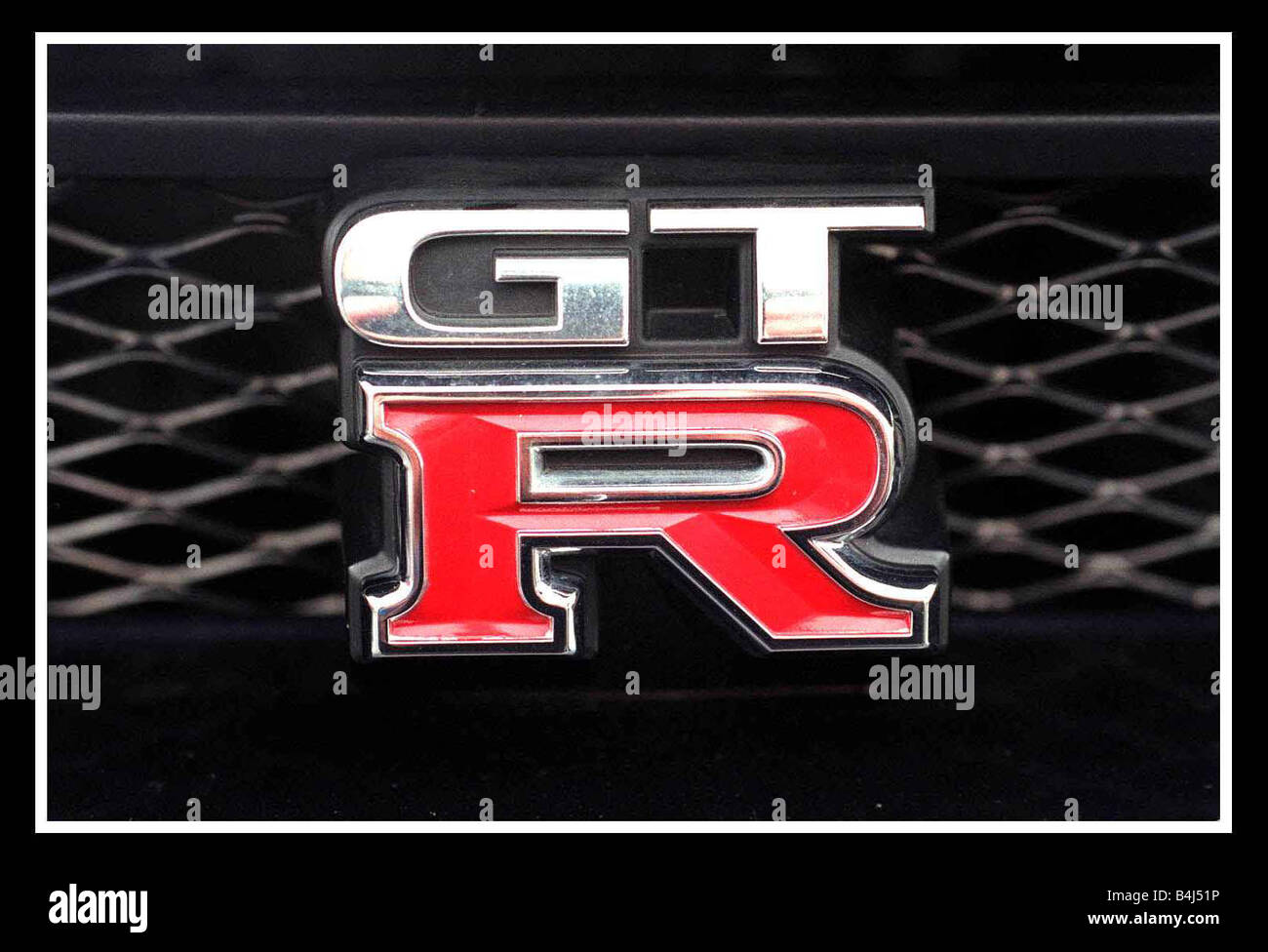 Nissan Skyline GTR logo voiture Avril 2000 Banque D'Images