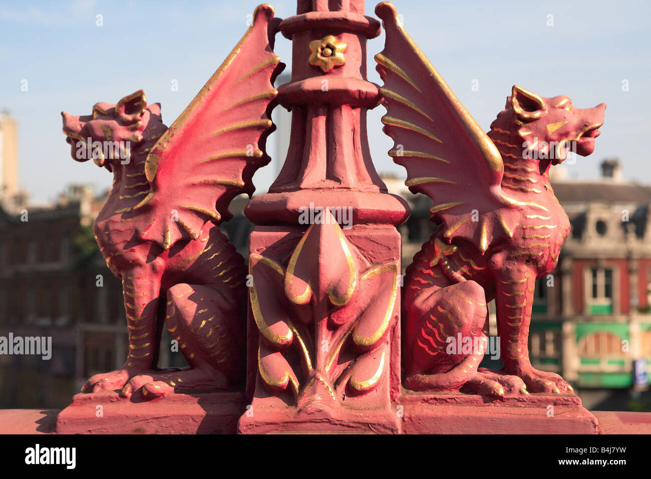 Dragons sculpture sur HOLBORN VIADUCT City de Londres Angleterre Banque D'Images