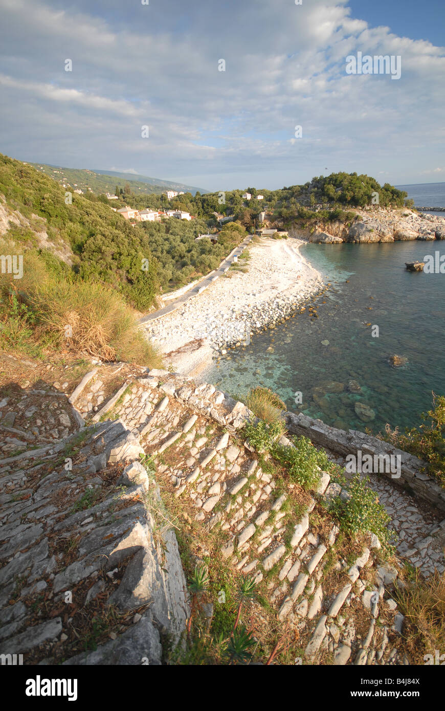 La Grèce. La péninsule de Pelion. La plage de Damouchari. Banque D'Images