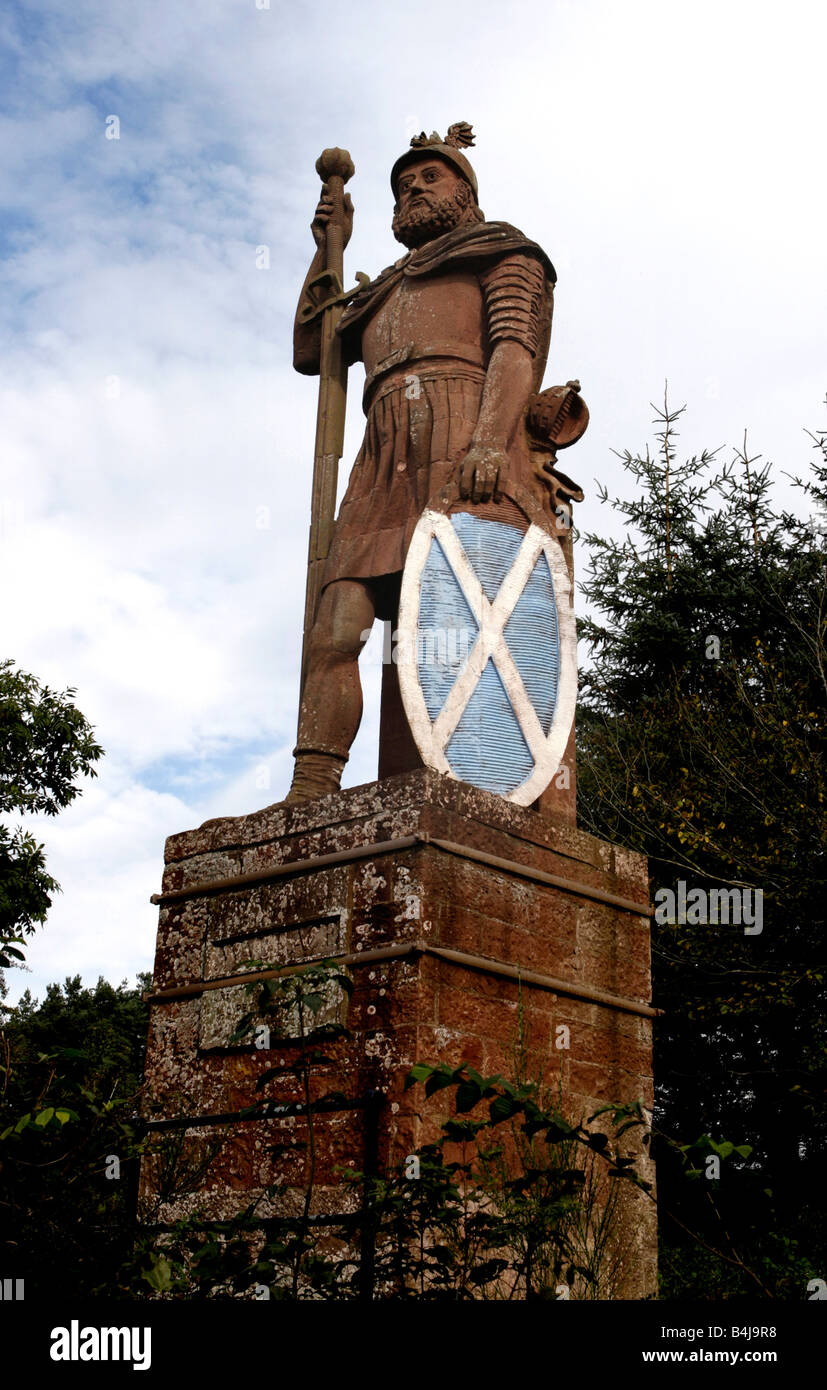 La statue de Wallace dans les Scottish Borders Banque D'Images