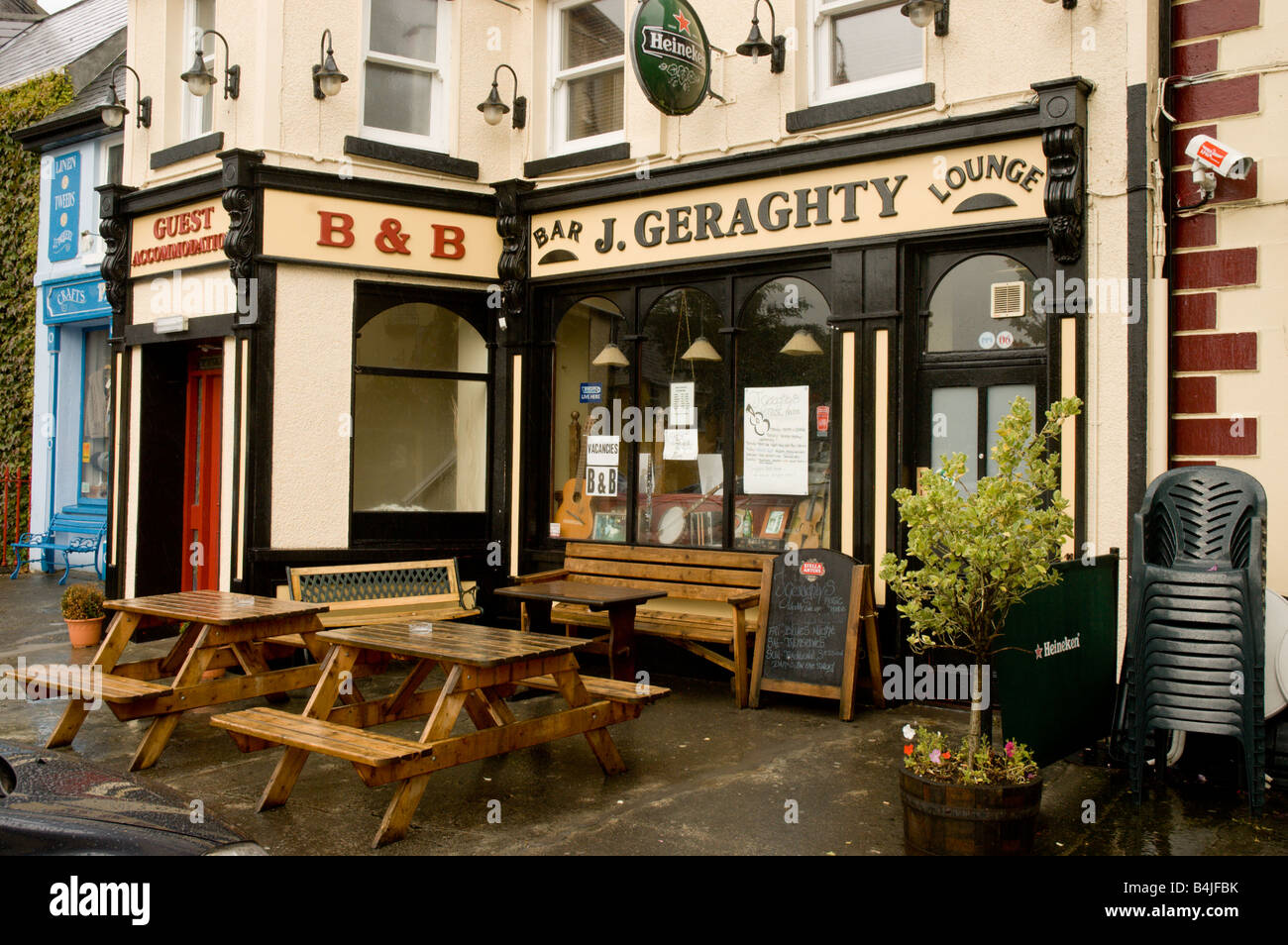 Geraghty's, un bar du centre-ville de Westport, Co Mayo, Ireland, Banque D'Images