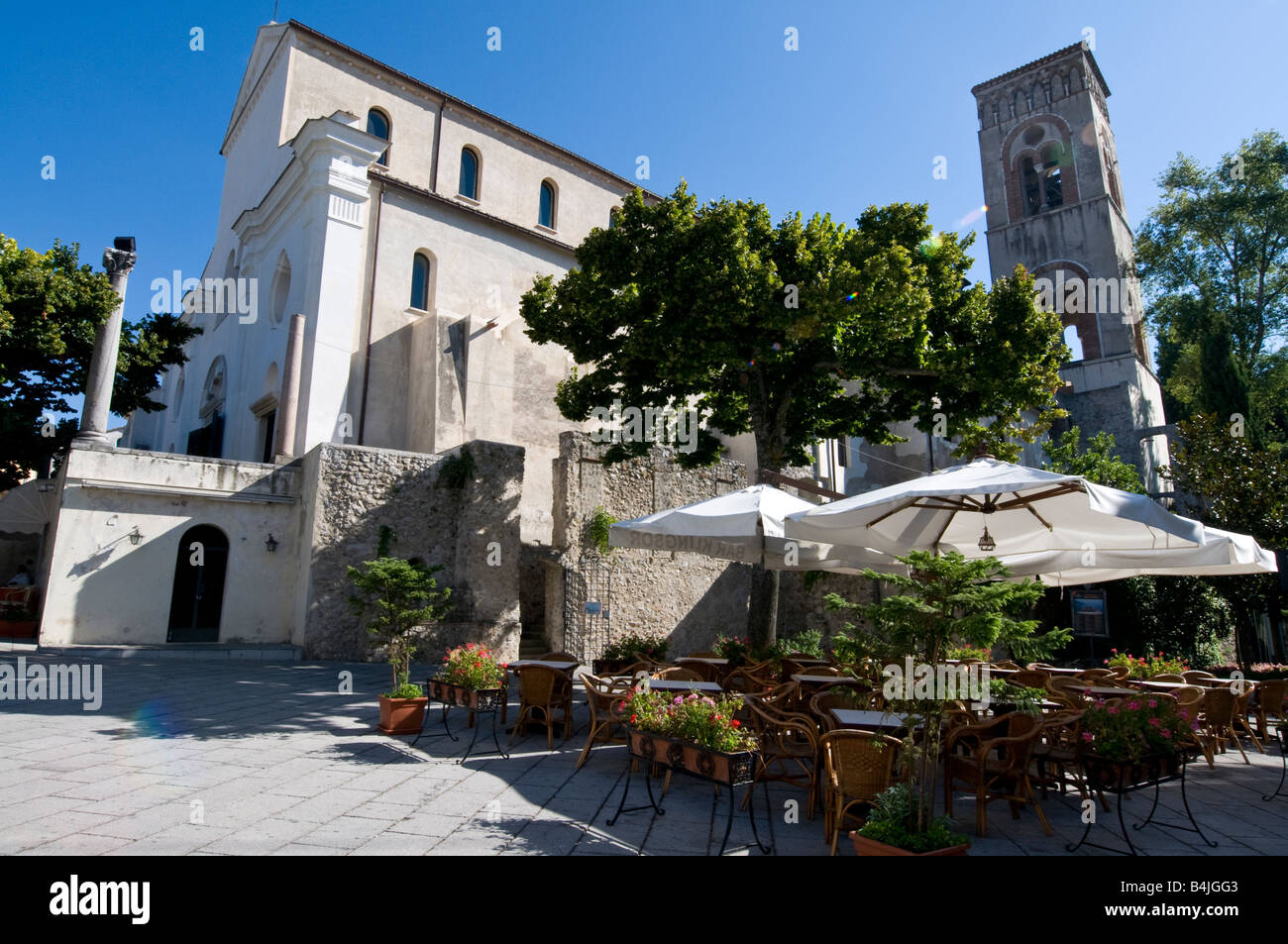 Place de l'archevêché à Ravello, Italie Banque D'Images