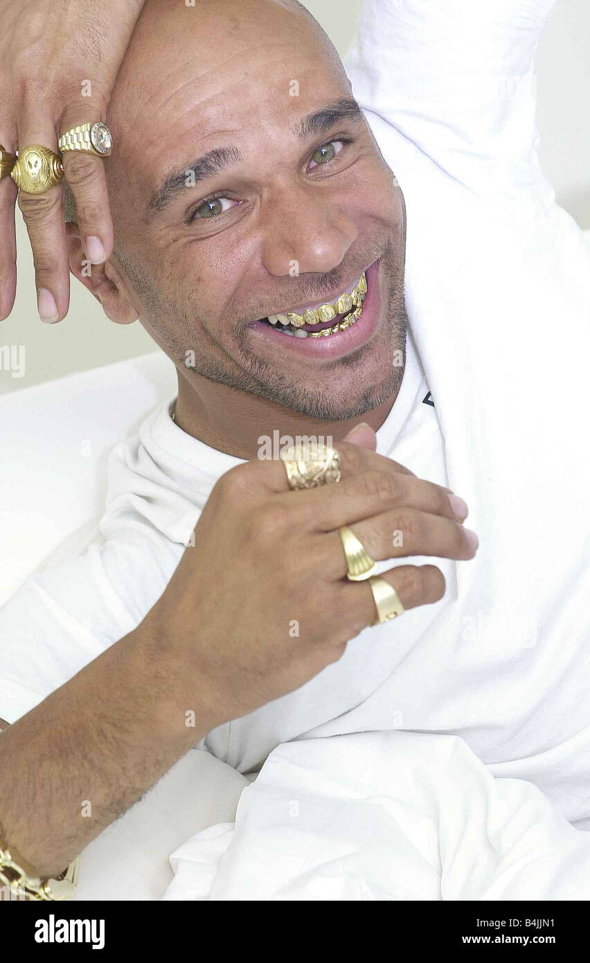 DJ musicien acteur Goldie Août 2001 est actuellement dans la série TV BBC s Eastenders Banque D'Images