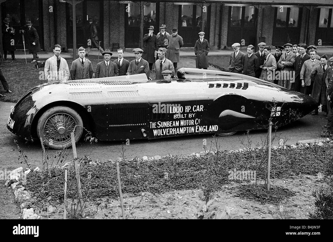 La hp 1000 Sunbeam voiture dans laquelle les grands H O D Segrave tenté de briser le record de vitesse des mondes Transport Location de TransportX Banque D'Images