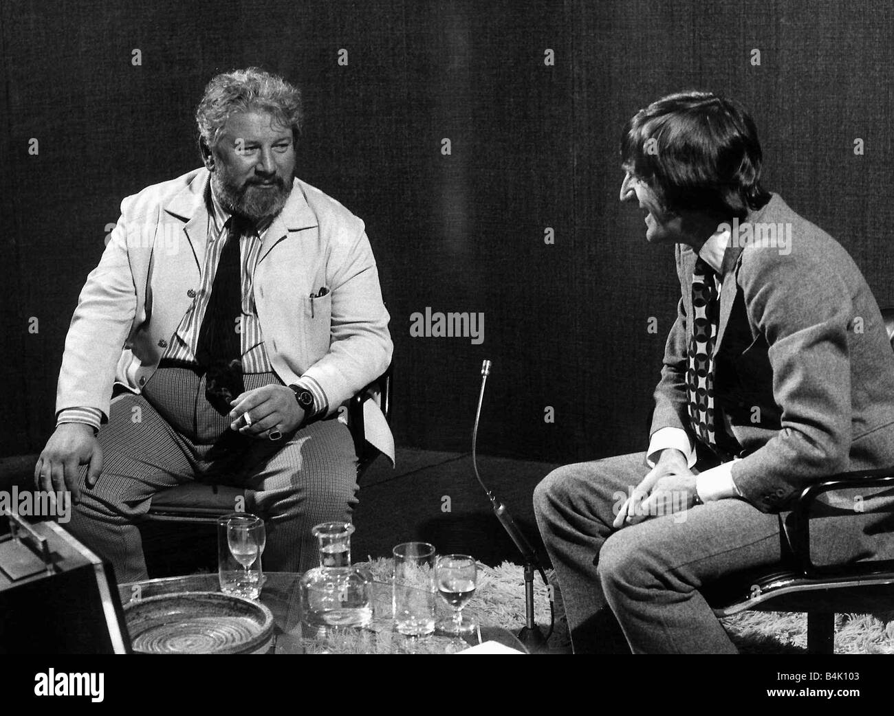 Peter Ustinov acteur britannique Michael Parkinson en juillet 1971 Banque D'Images