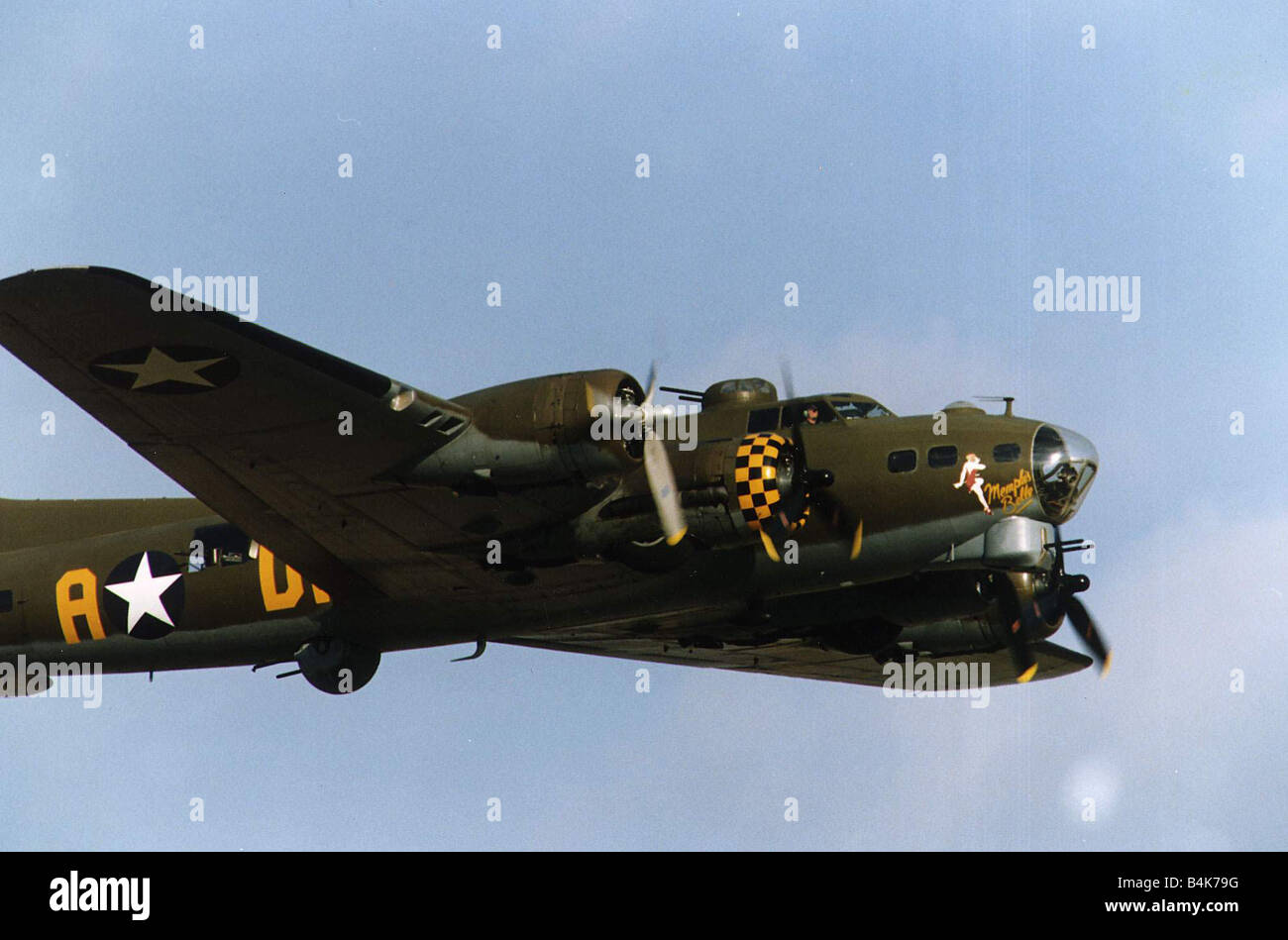 Avion Boeing B17 Flying Fortress USAF WW2 Bomber utilisés dans le film Memphis Bell Banque D'Images