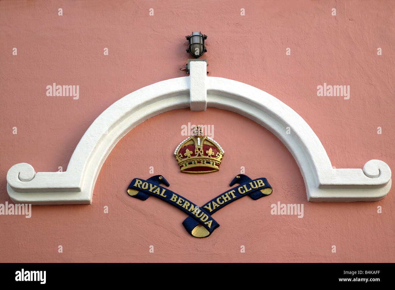 Close-up de la crête de la Bermuda Royal Yacht Club, Hamilton, Bermudes Banque D'Images