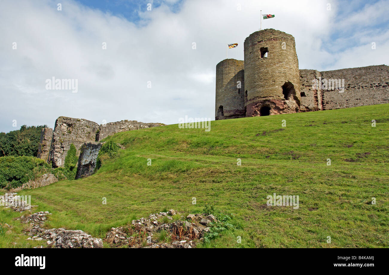 Le Château de Rhuddlan Denbighshire dans le Nord du Pays de Galles Banque D'Images