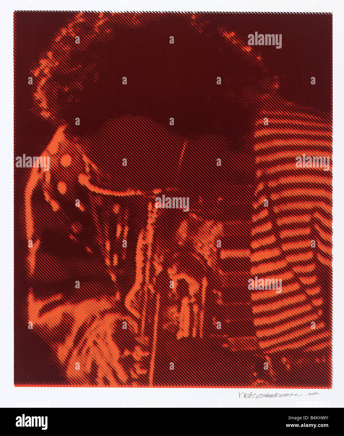 Miles Davis, trompettiste de jazz américain, 1926-1991, compositeur, chef d'orchestre,sérigraphie faite d'une photo, par nick oudshoorn Banque D'Images