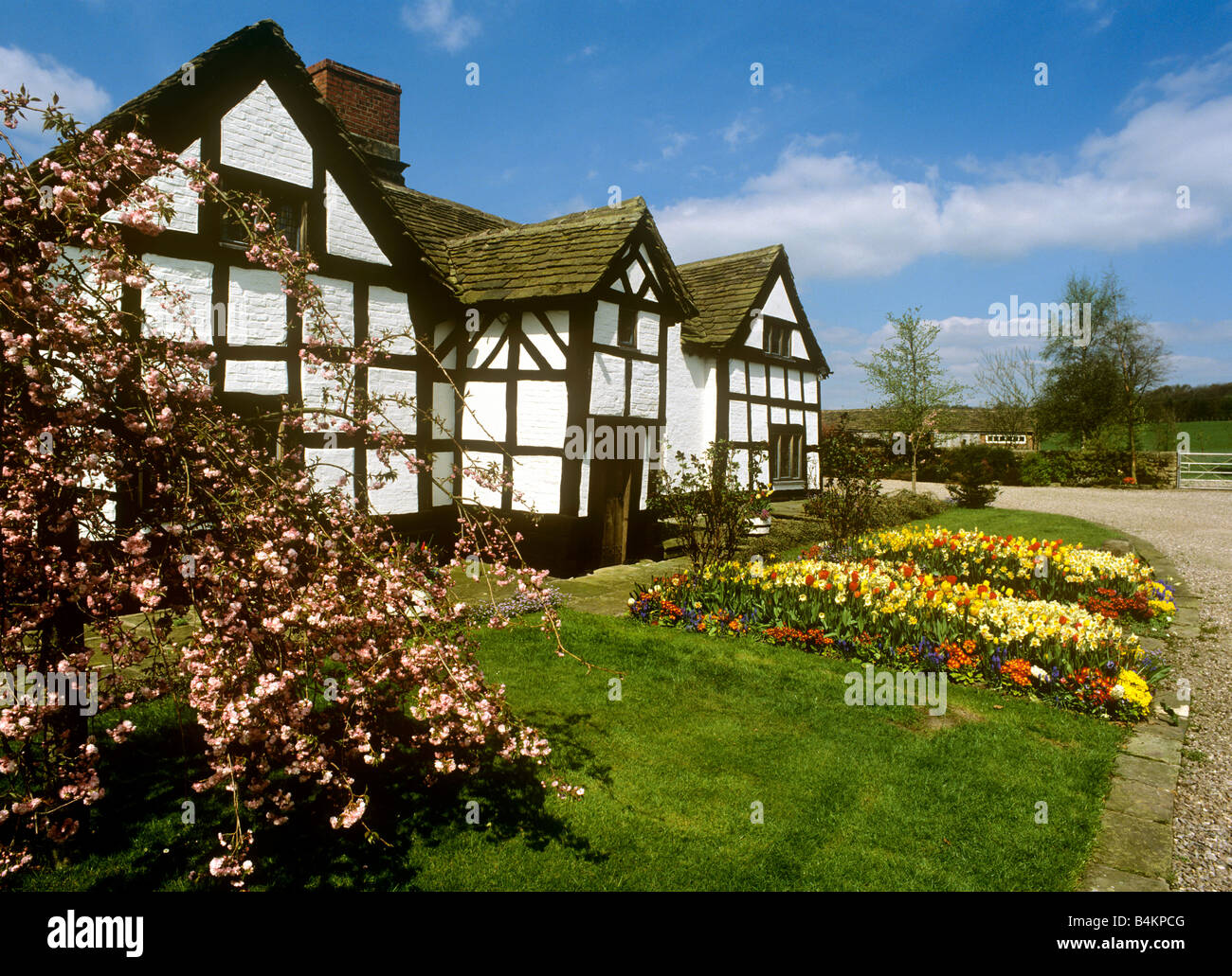 UK Angleterre Cheshire Alderley Edge à colombages de style Tudor Maison Haymans Banque D'Images