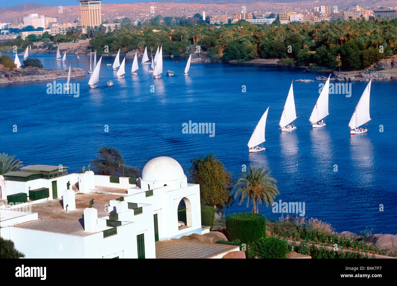 Nil à Assouan en Egypte Banque D'Images
