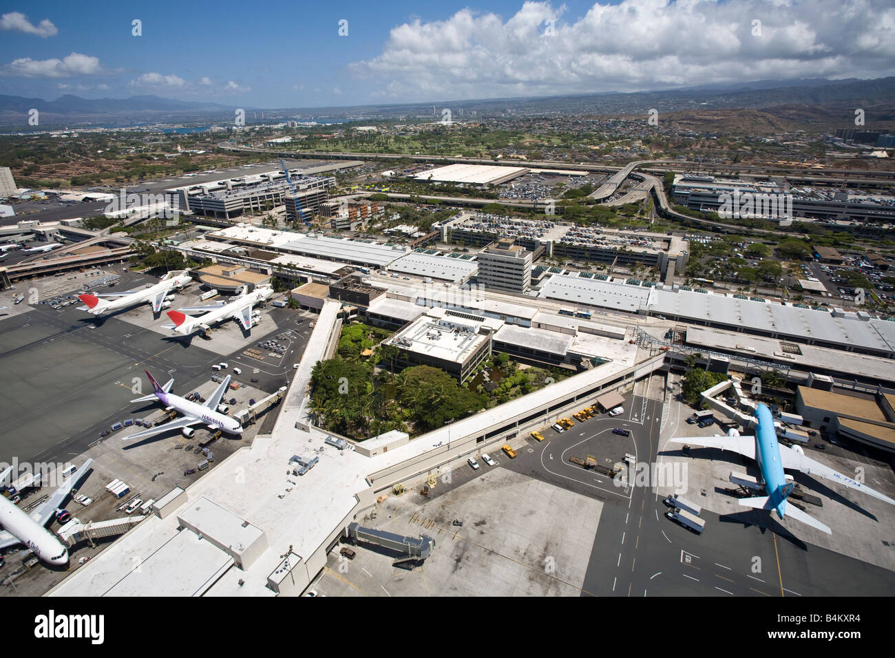 L'Aéroport International d'Honolulu Honolulu Oahu Hawaii Banque D'Images