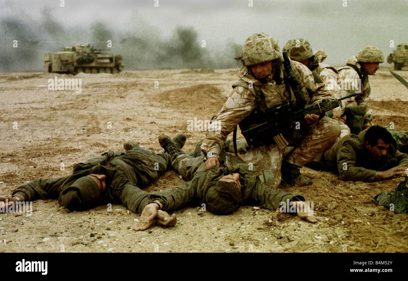 Tempête du Désert de la guerre du Golfe 91 soldats d'infanterie de la