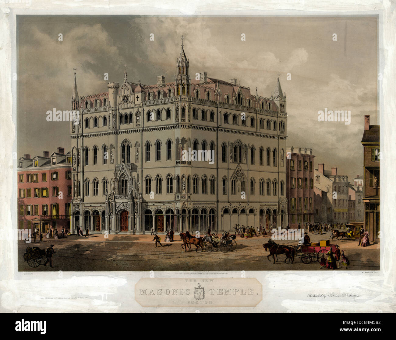 Le nouveau temple maçonnique - Boston Banque D'Images
