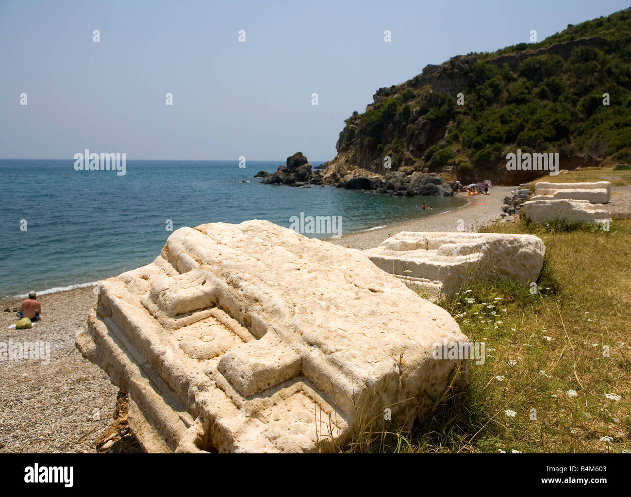 Ruines de la ville phénicienne d'Anemurium Turquie Banque D'Images