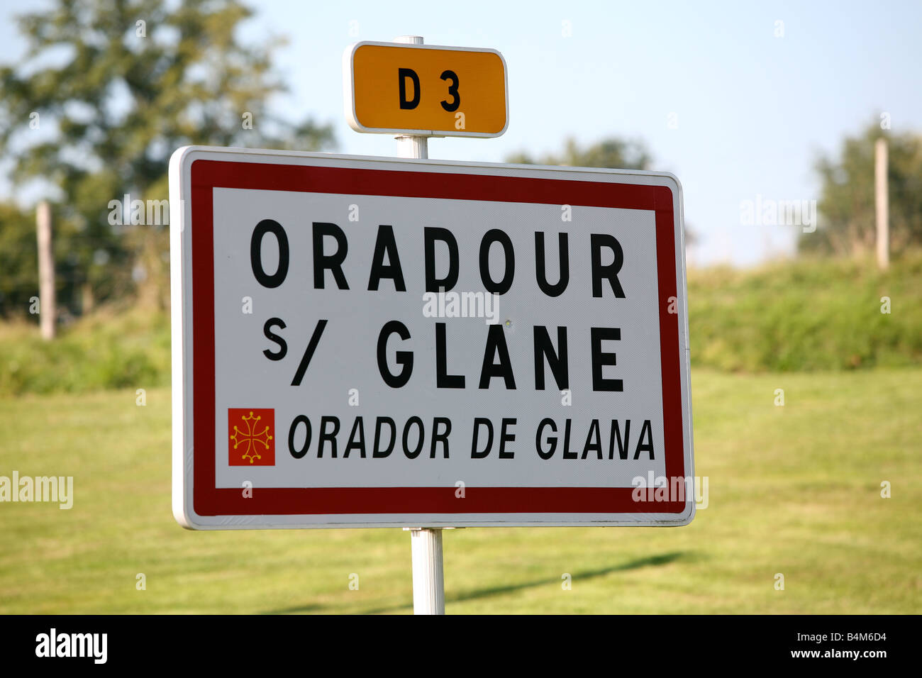 Oradour sur Glane village martyr en France Banque D'Images