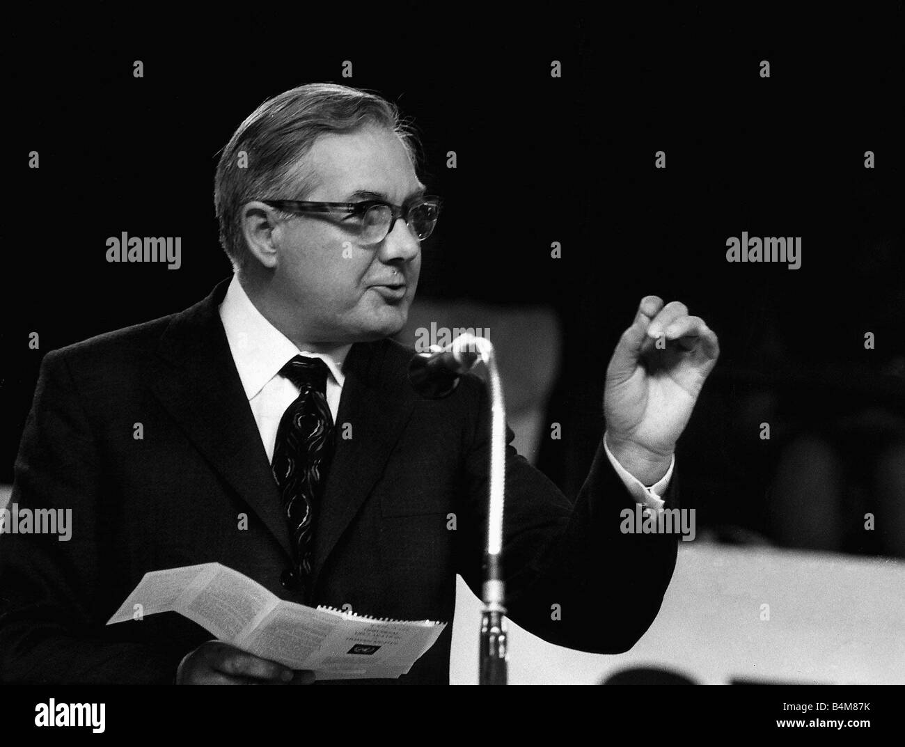 James Callaghan prononce un discours au congrès du parti travailliste, 1971 Banque D'Images