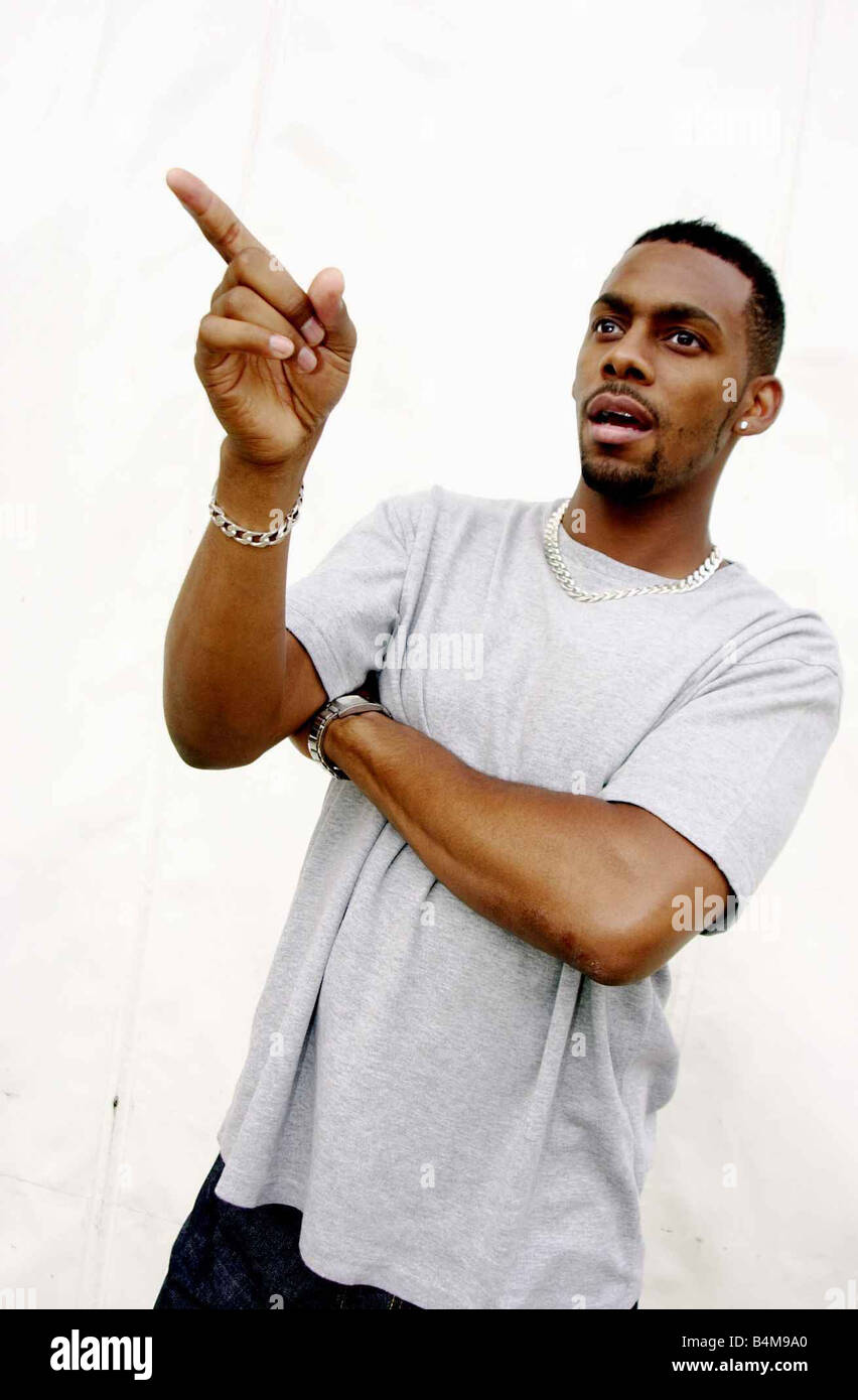 Richard Blackwood Juillet 2000 présentatrice TV Comédien Television Studio Pix Banque D'Images