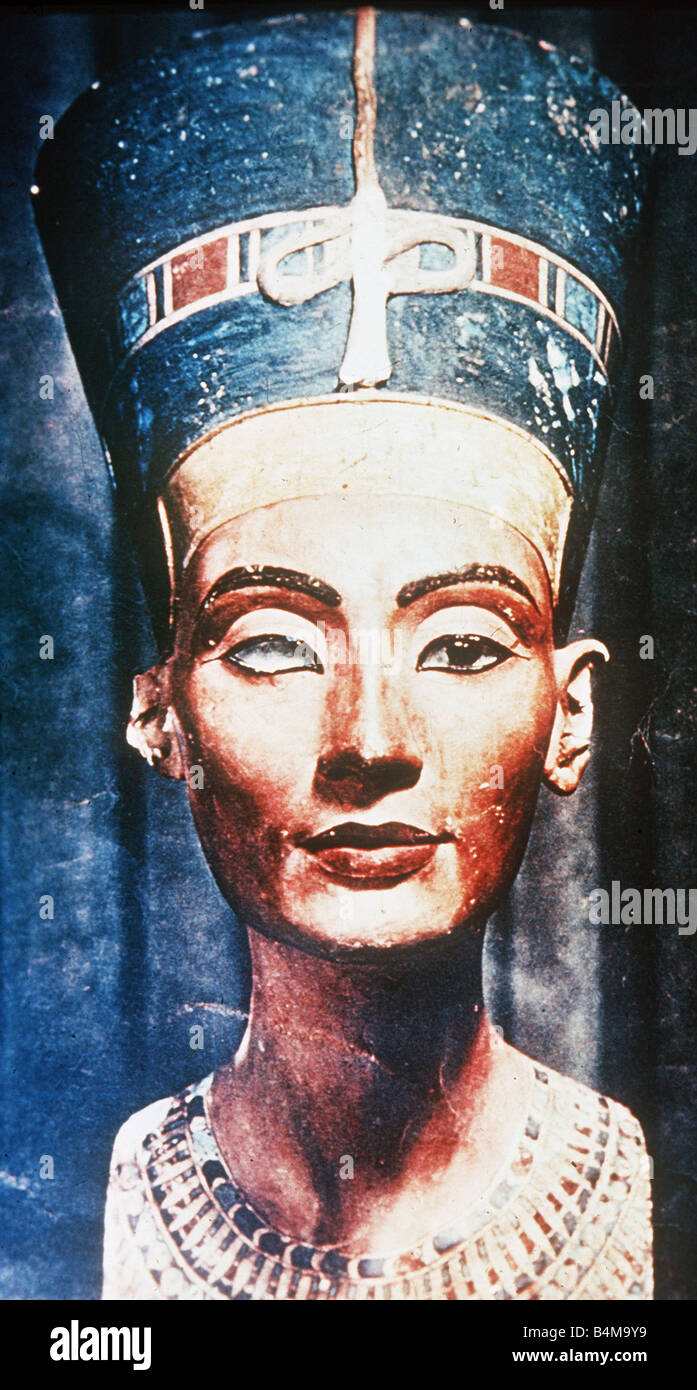 La reine Néfertiti MSI sculpture égyptienne vers 1970 Banque D'Images