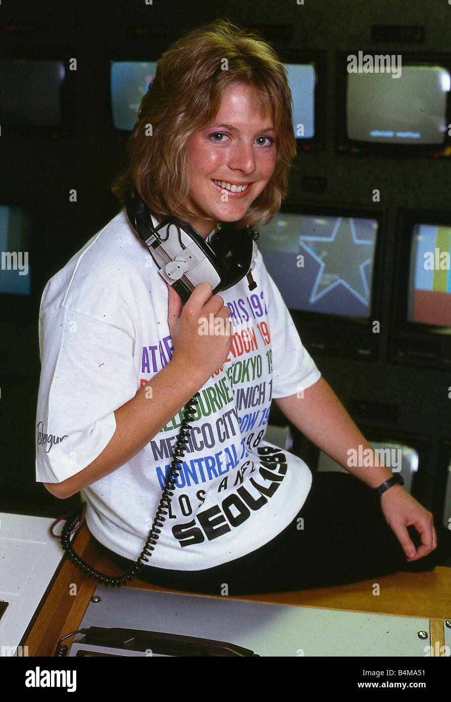 Hazel Irvine présentatrice TV Banque D'Images