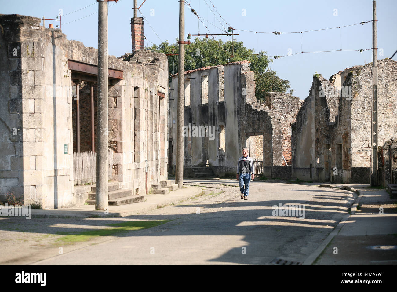 Oradour sur Glane village martyr en France Banque D'Images