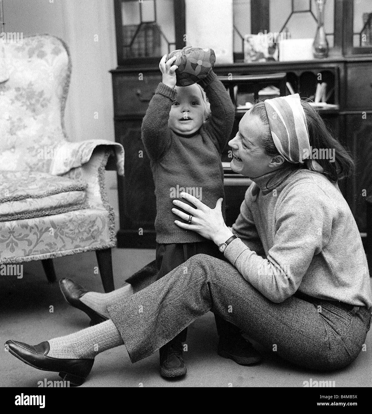 Mars 1968 Romy Schneider actrice aux fils Banque D'Images