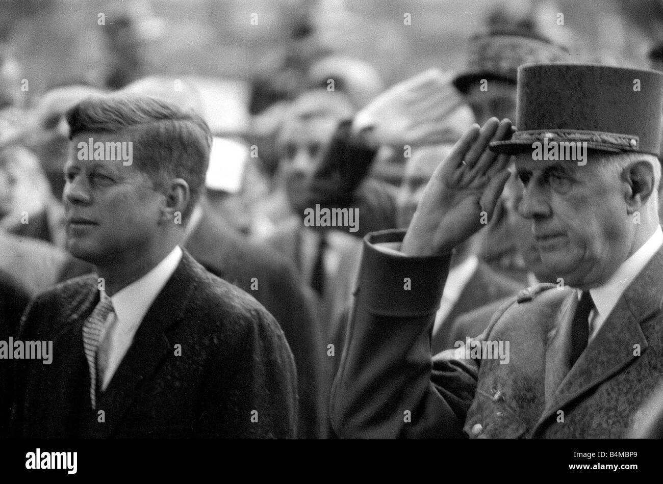 Leader français Charles de Gaulle John F Kennedy, le président