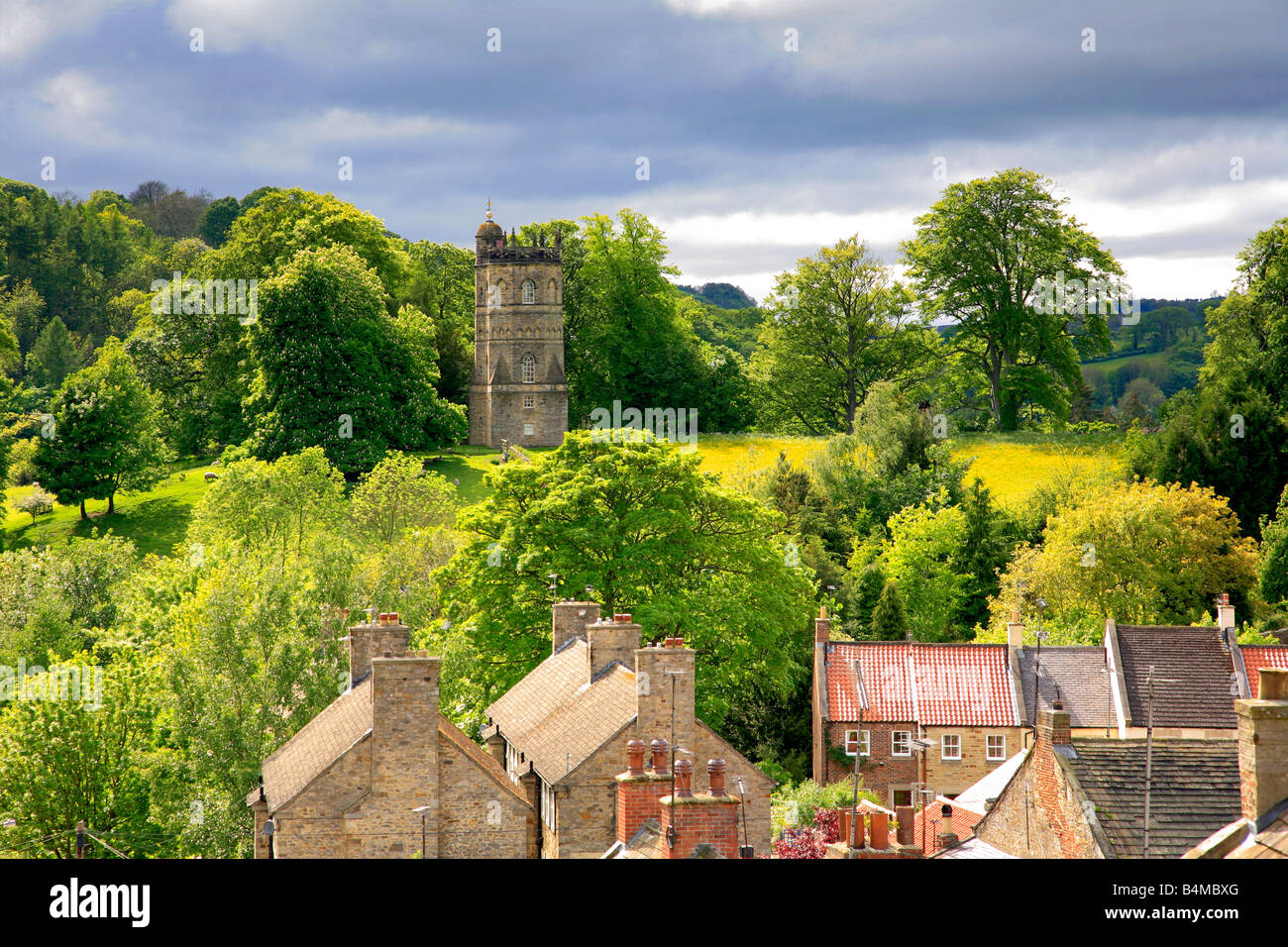 Tour de Culloden Ville Richmond Yorkshire Dales England Angleterre UK Banque D'Images