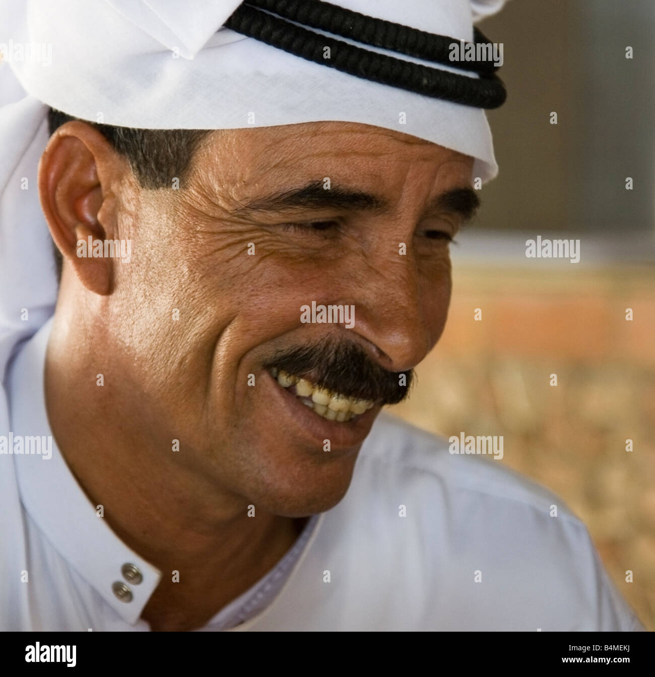 Portrait d'un bédouin l'homme, Egypte Banque D'Images