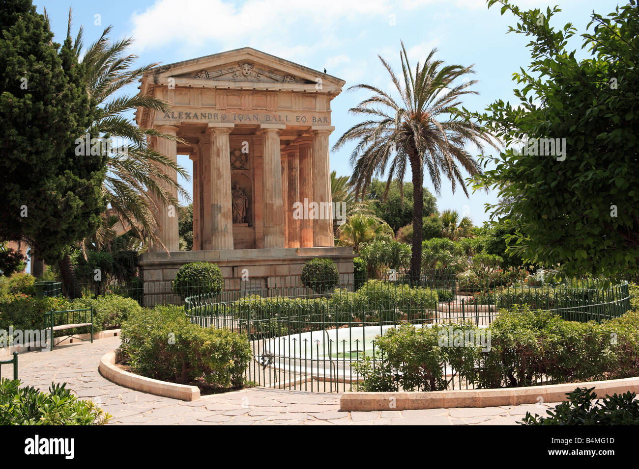 Jardins barrakka inférieur la Valette Malte Banque D'Images