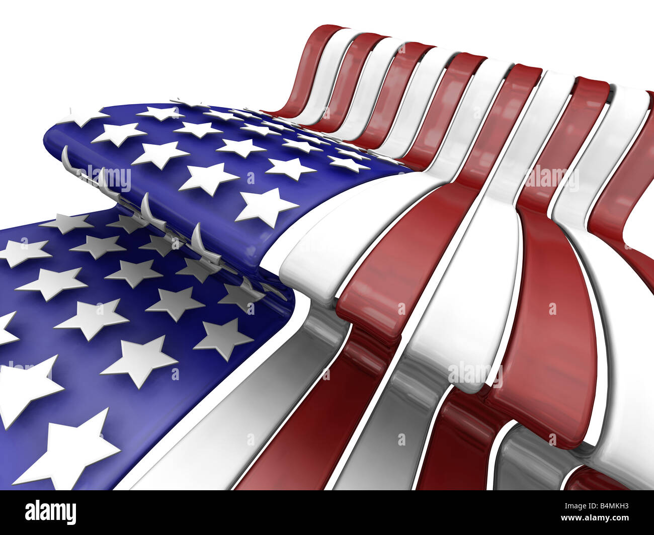 3D render of le drapeau américain Banque D'Images