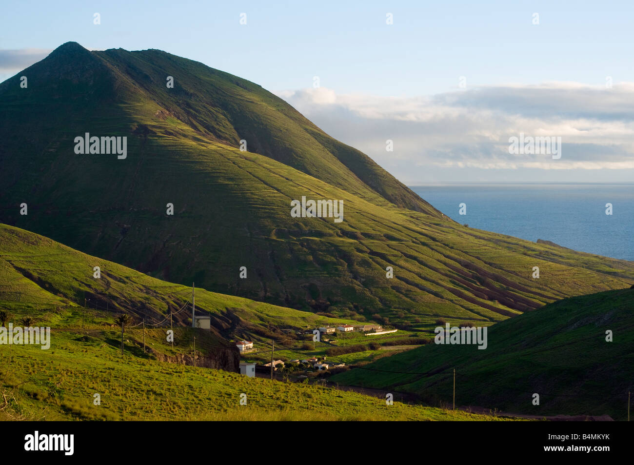 Paysage sauvage sur l'île voisine de Porto Santo à Madère Banque D'Images