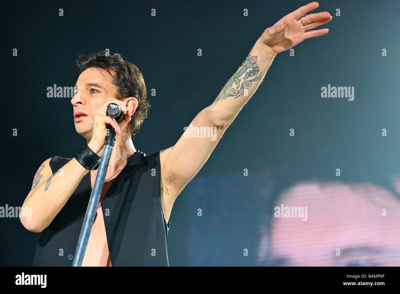 Dave Gahan de Depeche Mode pendant les concerts à Katowice, Pologne. Banque D'Images