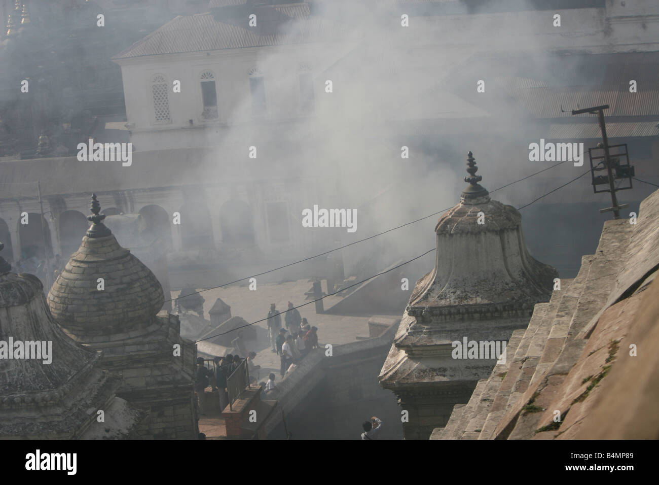 Cérémonie de la crémation de l'Inde Banque D'Images